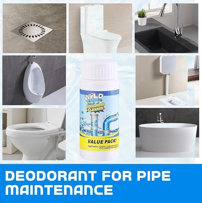 Sink and Drain Cleaner, Wild Tornado Pipe Dredge, Drain Cleaner for Toilet Kitchen, Pipes Cleaning Tool (4)