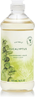 Thymes Dishwashing Liquid Soap - Eco Friendly Dish Soap Liquid for Dish Washing - Kitchen House Essentials (Eucalyptus, 16 fl oz)