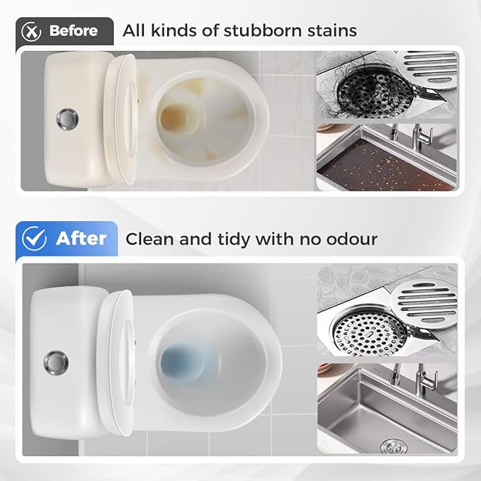 2026 New Sink Drain Cleaner, Sink and Drains Cleaner, Multi-functional Sink and Drains Cleaner Powder Cleaning, Drain Cleaner Foam Cleaner, Powerful Pipe Dredging Agent for Home Kitchen Toilet (2Set)