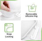 8 Pack 36oz Large Glass Meal Prep Containers with lids, Glass Food Storage Containers with Leak Proof Snap Lock Lids , Airtight Bento lunch Boxes, Kitchen Storage, Oven and Dishwasher Safe-White
