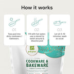 Grab Green Cookware and Bakeware Cleaner Pods, 4 Bags of 15 Pods, Tangerine Lemongrass Scent, Plant and Mineral Based, Removes Burnt-On Food, Eliminates Grit and Grime, No Scrubbing Necessary