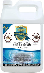 Fruit Fly & Drain Fly Killer - Simple Commercial Drain Gel Treatment - Eliminates Gross Fruit Flies, Drain Flies, Sewer Flies & Gnat Infestations From Any Drain. Fast & Easy - (128 Oz, Case of 4)