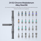 24 in 1 Magnetic Screwdriver Set, DIY Ratchet Mini Removable Self-Assembly Precision Screwdriver Tool Kit, Magnetic DIY Precision Tool Kit with Variety Head Styles for PC/Mobile/Watch/Bicycle