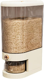Peaoop 22LBS Rice Dispenser, Large Grain Container Storage with Lid Measuring Cylinder Household Cereal Dispenser Bucket for Kitchen Soybean Corn (22lb)