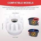 Pedal Bearing Replacement for OCedar Mop Bucket - Easy Fix for O-Cedar Easywring Bucket System - One Way Clutch Gear Sprockets Spin Mop Replacement Parts for 90% Rotation Mop Bucket(4Pcs)