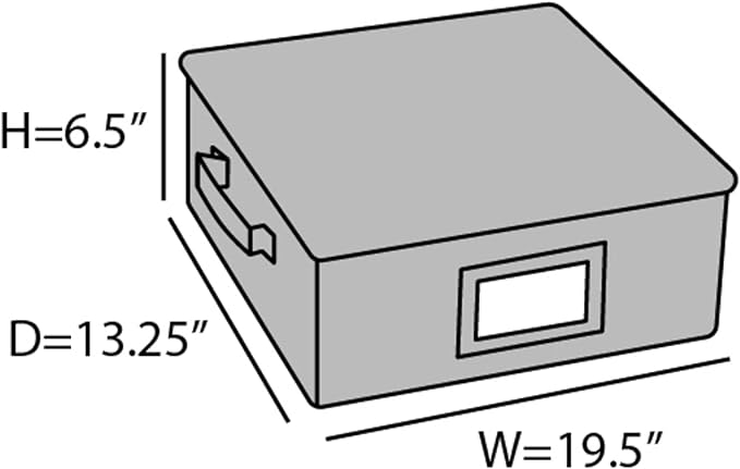 Covermates Keepsakes - Adjustable Zip-Top Storage Box - Configurable FlexGrid Compartments - Heavy Duty Polyester- Reinforced Handles - Stackable Design - Indoor Storage, Beige Heather