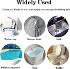 Pumice Stone Toilet Bowl Cleaner Toilet Deep Cleaning,Bathroom Cleaner Brush with Long Handle for Remove Hard Water Stains with Toilet Handle+ Pumice Stones