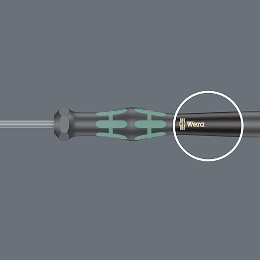 Wera 2035/6 A Kraftform Micro Slotted/Phillips Electronics Screwdriver Set and Rack, 6-Pieces