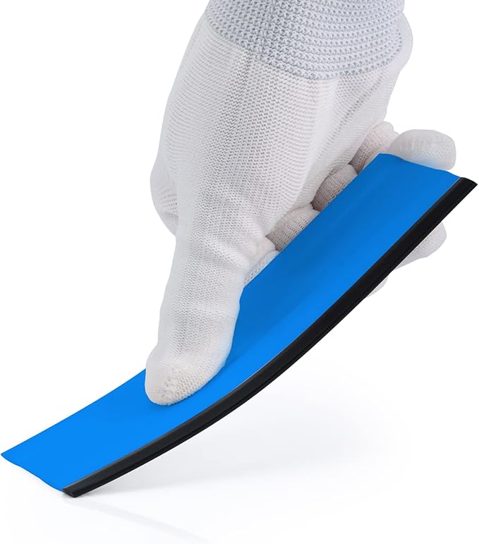 FOSHIO 6 Inch Rubber Squeegee for Kitchens, Glass, Shower and Car Windows, Film Installation Vinyl Scraper Tint Squeegee, Windshield Glass Cleaning Tool, Pack of 3 (Blue)