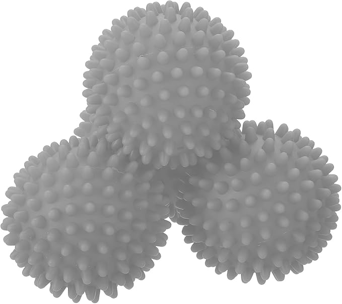 uxcell 4pcs Reusable Laundry Dryer Balls Vinyl Drying Balls for Reduce Wrinkles Static Fabric Softener Reduce Drying Time Save on Energy, Grey