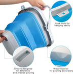 Collapsible Mop Bucket and Ice Bucket-5L(1.3 Gallon) Household Cleaning Silicone Dust Mops Bucket, Portable Bathroom Cleaning Supplies Square Bucket for Cleaning