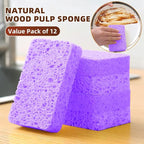 24 - Pack Non-Scratch Scrub Sponges - Sponges for Dishes and Washing Dishes, Cleaning Sponges for Kitchen Home and More（Purple）