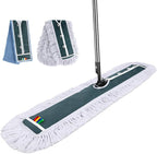 Commercial Mop,Masthome 42" Heavy Duty Dust Mop with Stainless Steel Handle,Large Industrial Mops for Floor Cleaning with 1 Cotton & 1 Microfiber Pad,Wet & Dry Large Mops for Home,Garage,School,Mall