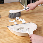 Mini Handheld Broom and Dustpan Set, Portable Cleaning Accessory for Desktop Use, 2pcs Compact Household Sweeping Kit for Office and Home