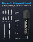 AMIR Electric Screwdriver Cordless, Rechargeable Power Screwdrivers Set, Portable Automatic Home Repair Tool Kit with LED Lights and USB Cable