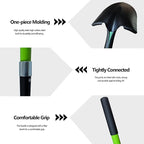 Shovel for Digging, Heavy Duty Gardening Shovel 57 Inch Straight Handle Round Blade with Non-Slip Tail Cover, Lawn and Yard Tools, Fiberglass Handle(Green)
