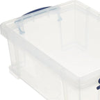 Really Useful Box 9 Liter Plastic Storage Bins with Lids and Clip Lock Handles for Home or Office Organization and Storage (2 Pack)