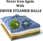 Dryer Steamer Balls Releases Steam to Create A Smooth Look to Any Laundry and Soften Clothes Set of Two