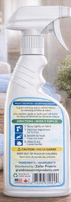 Grandma's Secret Refresh N ReWear Spray - Instantly Removes Wrinkles & Odors - Wrinkle Release, Fabric Refresher Spray, Chlorine, Bleach and Toxin-Free - 16 Ounce, 3 Pack