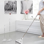 Multifunction Silicone Broom，Squeegee Broom Sweeping Water and Pet Hair，Rubber Broom Sweeper for Floor Bathroom Kitchen Shower，Rugs，Glass Windows（White）