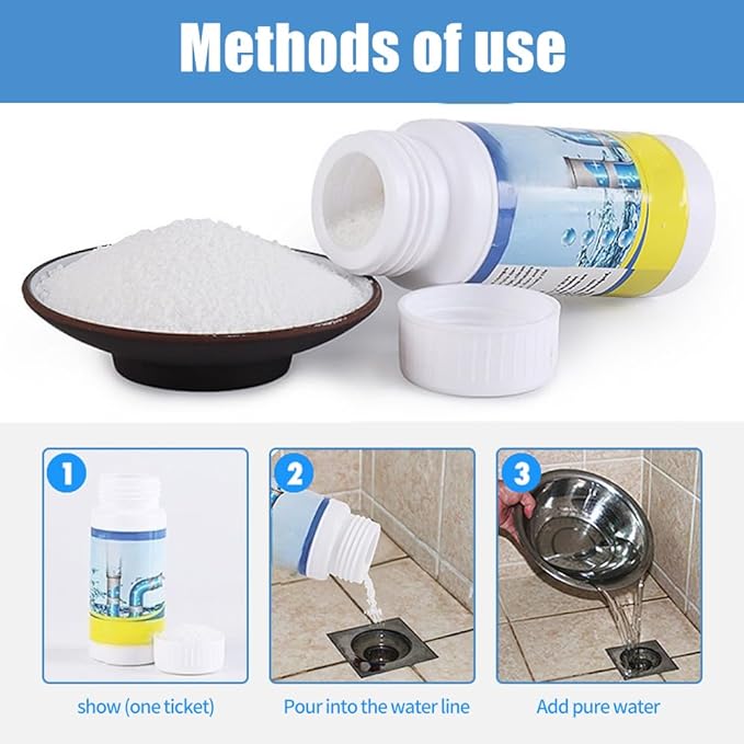 2026 Upgraded Sink and Drain Cleaner, Multi-functional Powerful Pipe Unclogging Agent Drains Cleaner Fast Foaming for Kitchen Toilet and Pipes Cleaning Tool (1Set)