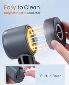 BEAUTURAL Fabric Shaver and Lint Remover, Rechargeable Electric Sweater Shaver with 3 Speeds, 6 Leaf Blades and LED Display, Portable Pilling Remover for Clothes, Furniture, Blankets