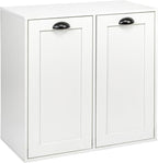 Household Essentials Laundry Sorter Cabinet, Scandi White Finish