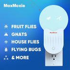 Flying Insect Trap, Fly Bug Zapper Pest Light Trap for Mosquito, Fruit Flies, Gnats, Moths, Attractant Bug Catcher for Home (2 Plug + 10 Refills)