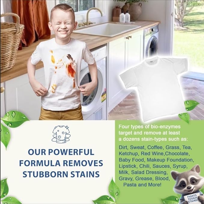 MorningRain Eco Laundry Detergent Sheets - Ingredients from Finland, Unscented, Bio-Enzyme Formula, Power Clean, 30 Sheets (Up to 60 Loads) - Non-Toxic, Preservative-Free, Skin Safe, Designed in USA