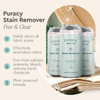 Puracy Clean Can Laundry Stain Remover - Fabric Stain Remover for Clothes Laundry - Stain Treater - Active Enzyme Laundry Stain Remover Spray - Spot Remover for Clothes (3 Pack Refill, Free & Clear)
