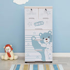 6 Drawer Plastic Storage Tower Cabinet, 5 Layers Polar Bear Closet with 5 Wheels, Closet Drawers Tall Dresser Organizer for Clothes Playroom Bedroom Furniture, Multi-Color