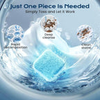 12 Pack Washing Machine Cleaner Tablets for HE Front & Top Load Washers, Deep Cleaning Washer Tablets Help Reduce Odors, Residue & Lint Buildup, Easy Dissolving Laundry Machine Cleaner (24)