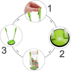 Baggy Rack Hands-Free Clip Food Storage Freezer Baggy Holder Pack 3 Green
