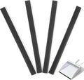 Housoutil Dustpan Rubber Lip Replacement Strips 4-Pack Durable Edge Repair Accessories for Garbage Shovels and Dustpans Easy Installation for Home and Office Cleaning Tools 10.23X0.78X0.11In
