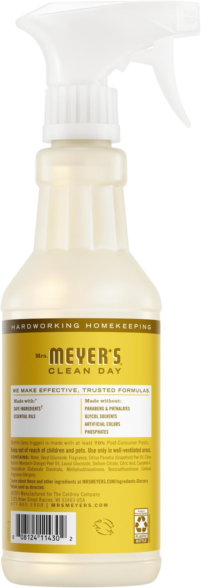 MRS. MEYER'S CLEAN DAY Multi-Surface Everyday Cleaner, Daisy Scent, 16 Fl Oz Bottle - 3 Pack