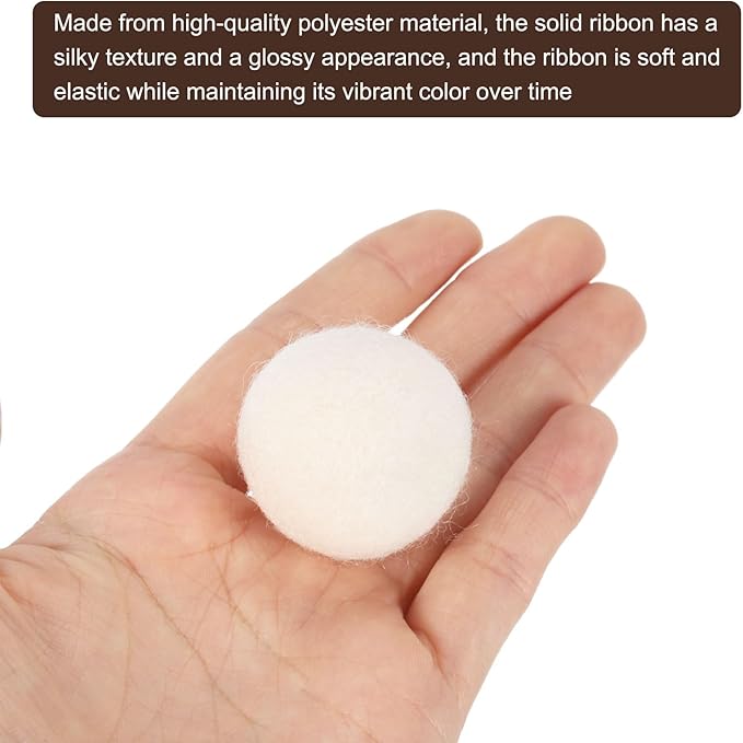 uxcell 6 Pcs Wool Dryer Balls, 1.2 Inches Wool Laundry Dryer Balls for Reducing Clothing Static and Wrinkles, White