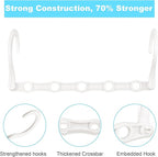 DUCOO Space Saving Hangers 10 Pack, Heavy Duty Magic Cascading Hanger Organizer with 5 Enclosed Anti-Slip Holes, Closet Organizers and Storage for Clothes, College Dorm Room Essentials, White