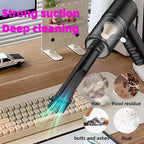 Mini Vacuum Cleaner for,2 in 1 Keyboard Vacuum Cleaner Wireless Handheld,Car Vacuum with Brushless Motor High Power 120W Rechargeable Easy to Clean Car Interior (Black)