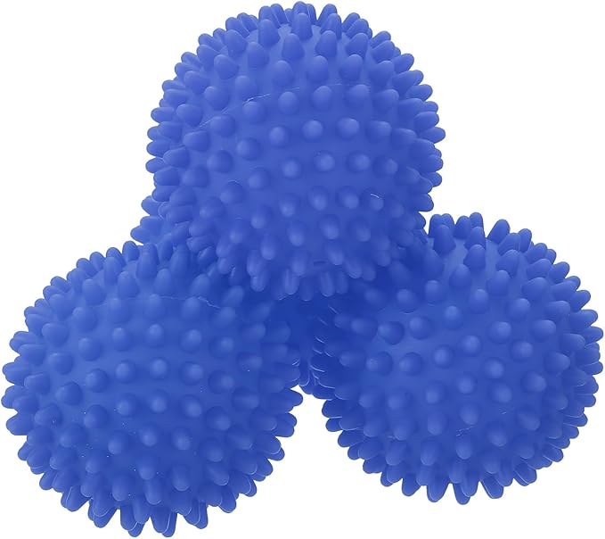 uxcell 4pcs Reusable Laundry Dryer Balls Vinyl Drying Balls for Reduce Wrinkles Static Fabric Softener Reduce Drying Time Save on Energy, Blue