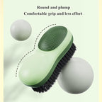 Two-Sided Laundry Stain Remover Brush, Soft Bristle for Scrubbing Out Tough Stains on Wool Cashmere Delicate Fabrics Knits Cotton Leather, Easy to Grip Hand Washing Clothes Brushes (Blue)
