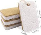 Natural Sponge, Sponges Individually Wrapped, Non Scratch Kitchen Cleaning Sponge Scouring Pad Cellulose Coconut Scrubbing Sponge for Washing Dishes (Pack of 12 - Yellow)