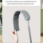 100 inches Retractable Gap Dust Cleaner Cleaning Tools with 4 Microfiber Dusting Cloths Long Handle, Washable and Retractable Duster Brush for Cleaning Under Appliances Furniture Couch Fridge