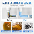 2026 New Sink Drain Cleaner, Sink and Drains Cleaner, Multi-functional Sink and Drains Cleaner Powder Cleaning, Drain Cleaner Foam Cleaner, Powerful Pipe Dredging Agent for Home Kitchen Toilet (1Pcs)