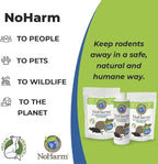 NoHarm | Send Mice and Rats Away | Smart Solution | Indoor and Outdoor Use | Makes 1 Gallon