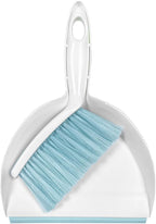 Mini Broom and Dustpan Set Small Dust pan & Brush Set Portable Cleaning Tools for Home Office RV Camping Learning (Blue)