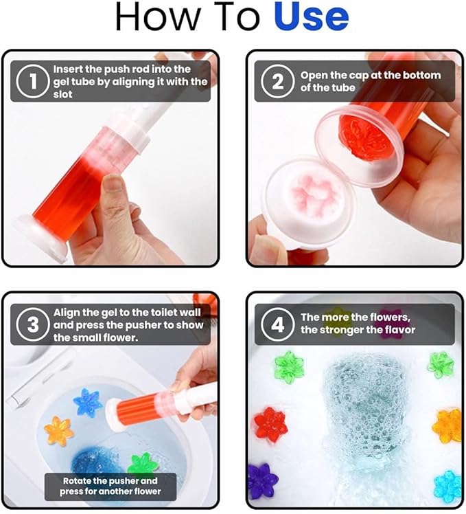 -96 Flowers- Flower Toilet Gel Stamp | Toilet Scent Fresheners (Mix Scent)