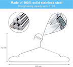 Seropy Coat Hangers Clothes 10 Pack Wire Hangers Heavy Duty Stainless Steel Hangers with Non Slip Grooves, 16.5 Inch Ultra Thin Metal Hangers Space Saving Clothing Hanger