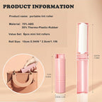 Mini Reusable Lint Roller for Travel, 6 Pack Washable Foldable Lint Remover with Sticky Gel, Portable, Compact and Easy to Clean for Clothes and Luggage Use (Pink)