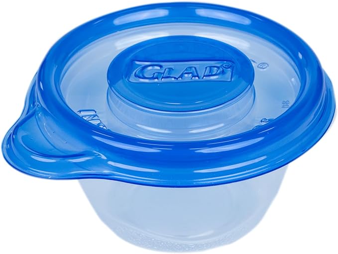 Glad GladWare Mini Round Food Storage Containers with Lids, Small BPA Free Reusable Plastic Snack Containers with Lock Tight Seal for Lunch, Portion Control, and On the Go, 4 Oz, 8 Count