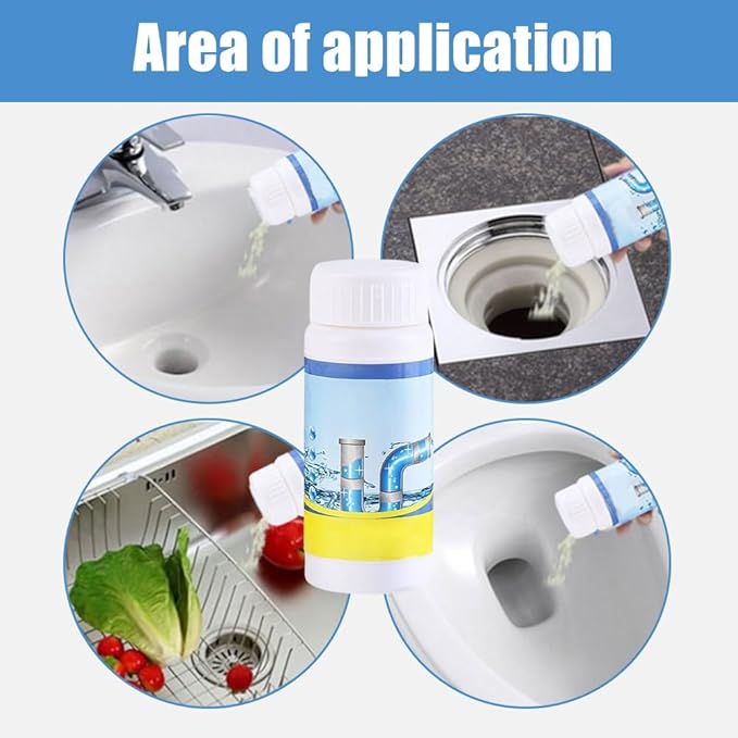 2026 New Sink Drain Cleaner, Multi-functional Powerful Pipe Unclogging Agent, Sink and Drains Cleaner Foam Cleaner for Kitchen Toilet and Pipes Cleaning Tool (1Set)